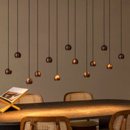 Lucide Montana Led Bar Ceiling Pendant Light With Remote Control Coffee - thumbnail 6