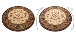 RugsX Wool Carpet Omega Circle Taros Oriental Rudy 2 Terracotta  Circle 135 Cm - thumbnail 3