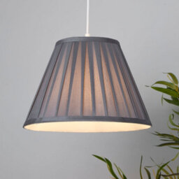 Lighting Collection Mauve Pleat Textured Tapered Decorative Fabric Lamp Shade