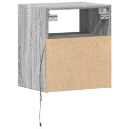 Berkfield Tv Wall Cabinet With Led Lights Grey Sonoma 41X31X45 Cm - thumbnail 8