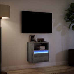 Berkfield Tv Wall Cabinet With Led Lights Grey Sonoma 41X31X45 Cm - thumbnail 5
