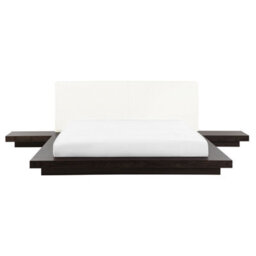Beliani Bed Zen 160 X 200 Cm (Eu King Size) Dark Ash Wood - thumbnail 1