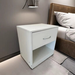 Home Treats 1 Drawer Bedside Table White (Set Of 2) - thumbnail 7