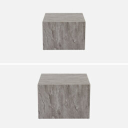 Sweeek - Pair Of Square Coffee Tables With Marble Effect Paros Grey 58X58X40 Cm - thumbnail 2
