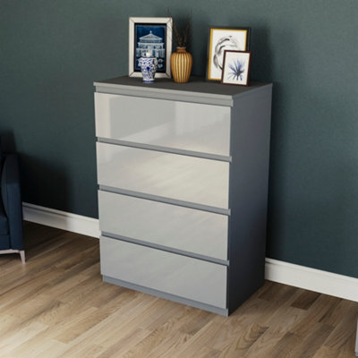 Lassic Vida Designs Glinton 4 Drawer Chest (100% Fsc), Grey - image 1