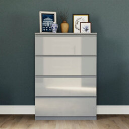 Lassic Vida Designs Glinton 4 Drawer Chest (100% Fsc), Grey - thumbnail 6