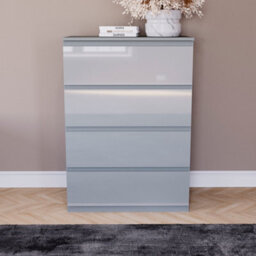 Lassic Vida Designs Glinton 4 Drawer Chest (100% Fsc), Grey - thumbnail 3