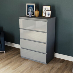 Lassic Vida Designs Glinton 4 Drawer Chest (100% Fsc), Grey - thumbnail 1