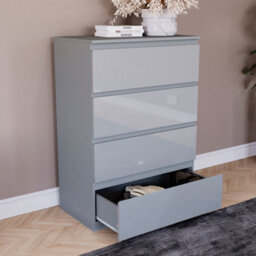 Lassic Vida Designs Glinton 4 Drawer Chest (100% Fsc), Grey - thumbnail 2