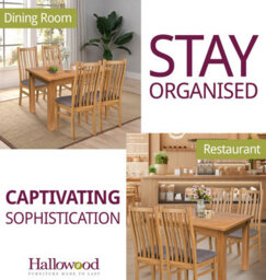 Hallowood Furniture Camberley Oak Butterfly Extending Dining Table With 4 Premium Oak Chairs With Steel Grey Seat Pad - thumbnail 6