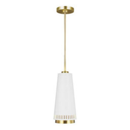 Stylish Matte White Led Ceiling Pendant Light Fitting With E27 Bulb - thumbnail 1