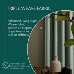 Aspire Homeware Sage Green Linen 100% Blackout Curtain Thermal Insulated Eyelet Single Panel Door Curtain (W)168Cm X (D)213Cm - thumbnail 4