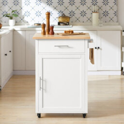 Sobuy Fkw102-Nw, Kitchen Trolley Cart Kitchen Storage Trolley Kitchen Cabinet Cupboard,w65Xd45.7Xh90 - thumbnail 9