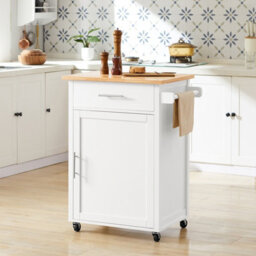 Sobuy Fkw102-Nw, Kitchen Trolley Cart Kitchen Storage Trolley Kitchen Cabinet Cupboard,w65Xd45.7Xh90 - thumbnail 2