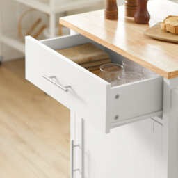 Sobuy Fkw102-Nw, Kitchen Trolley Cart Kitchen Storage Trolley Kitchen Cabinet Cupboard,w65Xd45.7Xh90 - thumbnail 5