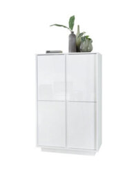 FurniComp LTD Furnicomp Glacia 4 Door 145Cm  White Gloss Highboard - thumbnail 3