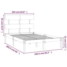 Berkfield Bed Frame Solid Wood 160X200 Cm - thumbnail 6