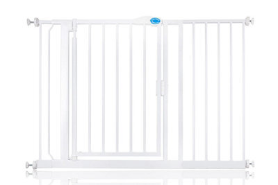 Bettacare Auto Close Stair Gate, 118.2Cm - 125.2Cm, White, Pressure Fit Safety Gate, Baby Gate - image 1