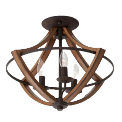 Rustic Farmhouse Pendant Light Retro Wood Ceiling Chandelier Indoor Outdoor Kitchen Dining Room Antique Style Aex - image 1