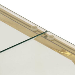 Berkfield Coffee Table Gold Stainless Steel And Tempered Glass - thumbnail 8