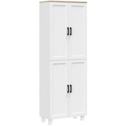 Tall Kitchen Cupboard, 170.5Cm Tall Kitchen Storage Cabinet With 4 Wooden Doors - thumbnail 5