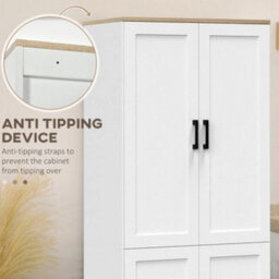 Tall Kitchen Cupboard, 170.5Cm Tall Kitchen Storage Cabinet With 4 Wooden Doors - thumbnail 6