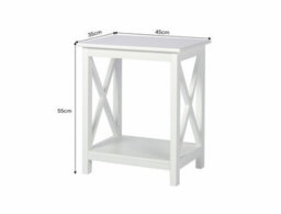 Spot On Dealz Small Side Table Bedside Tables 2 Tier Night Stand Occasional Slim Narrow Storage Contemporary Wooden - thumbnail 3