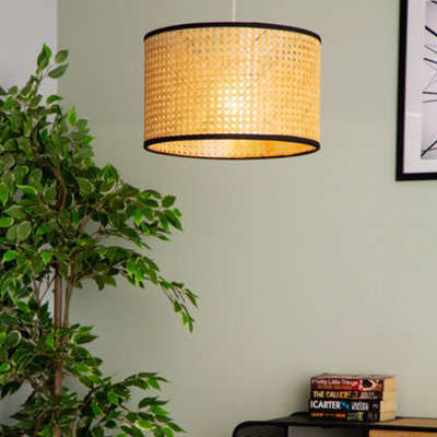 Litecraft Grace Rattan Cylinder Natural Lamp Shade - image 1
