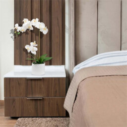 Artificial Orchid Flower Display In Pot 55Cm White Realistic - thumbnail 6
