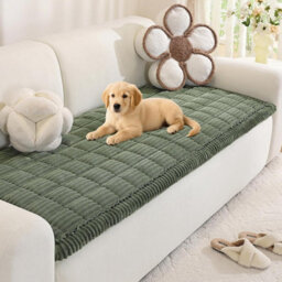 Thick Sofa Cover, Non-Slip Leather Protector, Corner Soft Blanket, Rug (Green, 70 X 150 Cm) - thumbnail 1