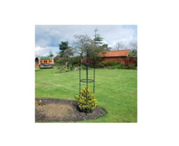 2 X 1.9 Trellis Vines Metal Garden Obelisk - Green - thumbnail 5