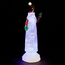 Garden Store Direct Snowtime Santa Claus Led Water And Glitter Filled Christmas Spinner Decoration - thumbnail 1
