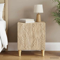 Bedside Cabinet Tables X 2 Bedroom Nightstand Storage Units - thumbnail 3