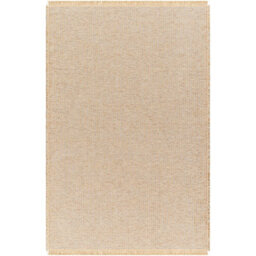 Livabliss Becki Owens Kimi-Modern Brown Tan Grey Solid And Border Fringe Living Dining Bedroom Jute Rug 160 X 213 Cm Easy Care, Non Shedding - thumbnail 1