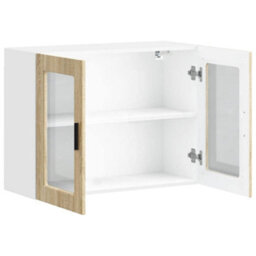 Walplus Kitchen Wall Cabinet With Glass Door Porto Sonoma Oak - thumbnail 5