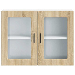 Walplus Kitchen Wall Cabinet With Glass Door Porto Sonoma Oak - thumbnail 6