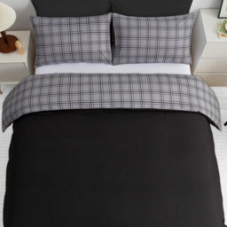 Lazzaro Luxury Microfiber Double Duvet Cover Set Durable Lightweight Bedding Sets With Zipper Closure - thumbnail 2
