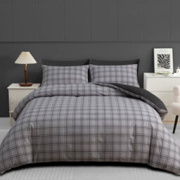 Lazzaro Luxury Microfiber Double Duvet Cover Set Durable Lightweight Bedding Sets With Zipper Closure - thumbnail 3