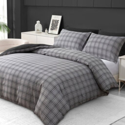 Lazzaro Luxury Microfiber Double Duvet Cover Set Durable Lightweight Bedding Sets With Zipper Closure - thumbnail 4