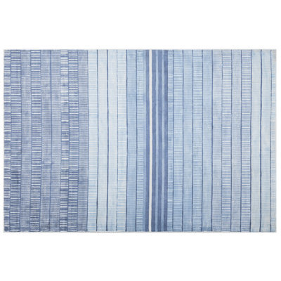 Beliani Rug Yardere Light Blue 160 X 230 Cm Viscose - image 1