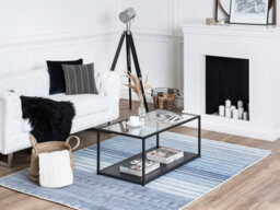 Beliani Rug Yardere Light Blue 160 X 230 Cm Viscose - thumbnail 2