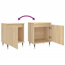 Berkfield Bedside Cabinets 2 Pcs Sonoma Oak 40X30X50 Cm Engineered Wood - thumbnail 9