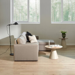 Furniture To Go Soli Round Coffee Table In Oak/grey 85X40Cm - thumbnail 3