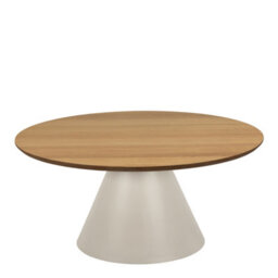 Furniture To Go Soli Round Coffee Table In Oak/grey 85X40Cm - thumbnail 2