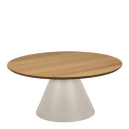 Furniture To Go Soli Round Coffee Table In Oak/grey 85X40Cm - thumbnail 1