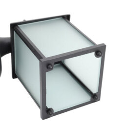 Living And Home E27 Glass Square Lantern Shade Outdoor Waterproof Metal Wall Light With Black Frame - thumbnail 6