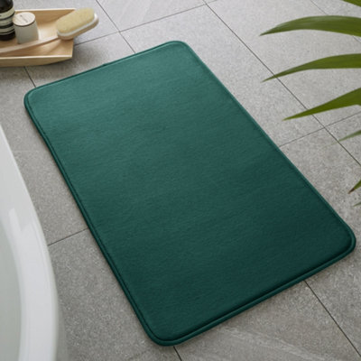 Catherine Lansfield Bathroom Anti-Bacterial Memory Foam Bathmat Bath Mat Forest Green
