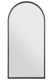 "Mirroroutlet Arcus - Black Framed Arched Leaner/wall Mirror 63"" X 31"" (160Cm X 80Cm)" - thumbnail 4