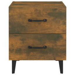 Berkfield Bedside Cabinet Smoked Oak 40X35X47.5 Cm - thumbnail 4