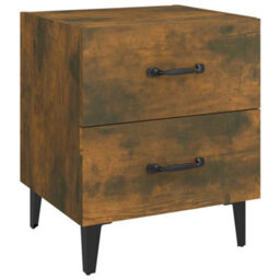 Berkfield Bedside Cabinet Smoked Oak 40X35X47.5 Cm - thumbnail 2